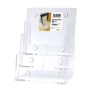 A4꽂이(3단) 4579카다로그 꽂이판 POP 팜플렛 메뉴 카탈로그함 쇼케이스 전단지 파티션 거치대