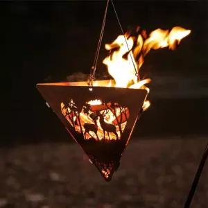 불멍 삼각 화로대로 캠핑로 휴용로대 고기로 BBQ로 로받침 화로 용로