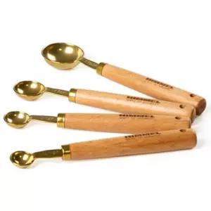 계량스푼 계량컵 홈베이킹 용량 수저 금색 4종 제과제빵용품 제도구 카페 커리샵 커피 원두 계량용