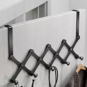 퀸하우스 자바라 5구 도어후크(블랙)모자걸이 문옷 다용도 행거 걸이훅 후크 도어훅