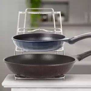 후라이팬정리대(일체형) 냄비거치대 주방 수납 랙정리 용품 진열대 프라이 보관함 씽크대 요리