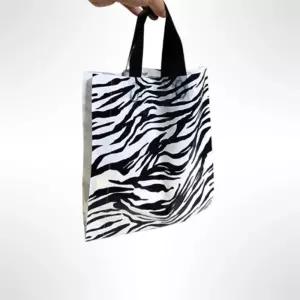 강력한 손잡이 쇼핑백 얼룩 30X38cm 옆8cm 50매 팬시봉투 비닐백 옷봉투