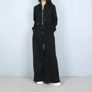 [파라노말샵](투피스세트) 알파벳 기모 맨투맨 와이드 팬츠 트레