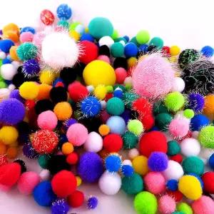 뿅뿅이 400g (크기혼합 칼라) 폼폼이 색방울폼 칼라솜 미술재료 폼이 방울