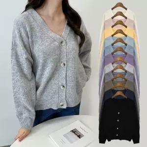 로던 오버핏 캐시울 가디건 SD-220812니트 브이넥 여자 여성 여자티 패션 봄옷 긴팔 니트 가을 간절기 캐쥬