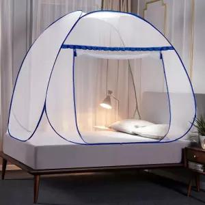 ( 피스 ) 방충 모기장 120x200cm 블루접이식 침대 실내 캠핑 폴딩 거실망 여름망 원터치망 접이식망 침대망