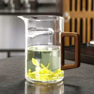 로하티 월넛트리 내열유리 거름망 숙우 400ml머그 주전자 거름망컵 거름망잔 크리스탈 포트 차숙우