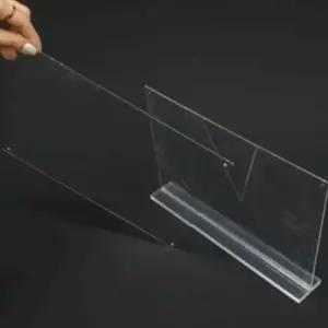 아크릴 POP 꽂이 A4 가로 안내스탠드 입간판메뉴판 배너 POP대 거치대 미니광고판