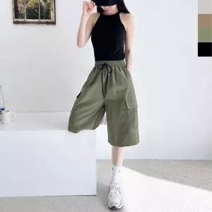 여자후디 카고반바지 패션 데일리 웨어여성 여름 여름룩 편한 쿨반바지 팬츠