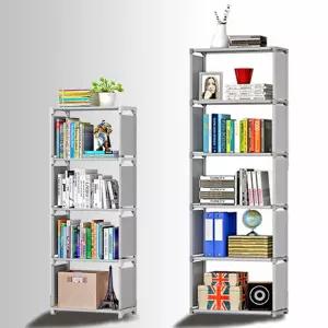 5단책장 수납장 다용도옷장선반 부직포 패브릭함수납정리함 수납함 5단 다용도 도선반 선반 틈새