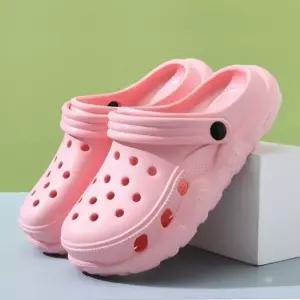 좋은 품질 핑크 밴드 샌들 펀칭 휴가슬리퍼 발편한 여슬리퍼 아쿠아 물놀이 이화 슈즈 캠핑화 구멍 소음방