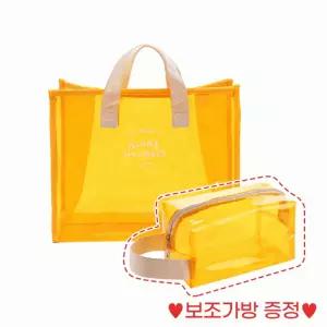 썸머알로하 투명 pvc 백 여성 숄더 가방 데일리비치백 휴양지룩 PVC 데일리 체인 여름비치