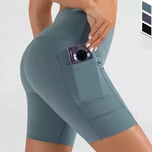 여성 트레이닝 바이커쇼츠 반바지 요가 레깅스 팬팬츠 5부 포켓 크쇼 복바지 조거팬 러닝 운동 여자 여름