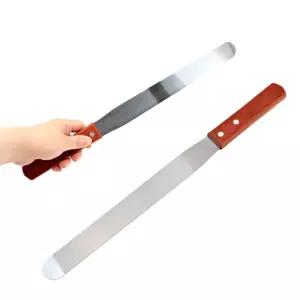 우드핸들 스텐 패츌라(대)10개 375mm 크림나이프베이킹주걱 생주걱 츄라 츌라 츌러 튜라 튤라 아이싱 버터