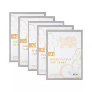 A3 자석프레임 알림판 (5p 실버) DK79홍보물 표지 부동산시세 공지사항꽂이 문구용품 광고게시 안내게시