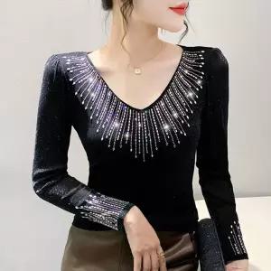 라퀸즈 다이아몬드 브이탑 인댄스 줌바 재즈 파티룩여자쇼핑몰 하객 파티 인의상 인상의 방송 웨어 여성 재