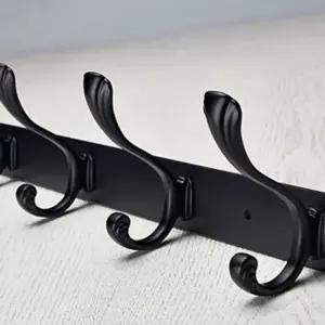 고급 스텐레스 블랙 다용도 벽걸이후크 디자인옷걸이 모자걸이 행거 수건걸이 후크 면행거 고정 부착