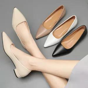 스틸레토 오피스 플랫슈즈 발편한 구두 로퍼 한구두 면접 굽낮은여성 사무실 스룩