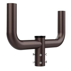 주차장 조명용 하이퍼라이트 더블 불혼 브래킷, 2개의 3/8인치 LED 슈박스 지역 내구성 장착 브래킷 불헤드 테논 어댑터