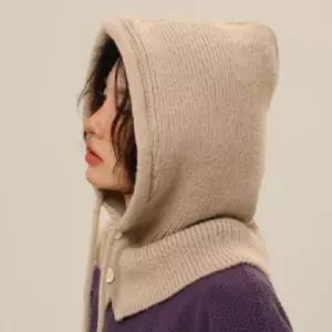 단추 바라클라바 후드 모자 워머 목도리 털모자 겨울여성일체형 부드러운머플러 넥워머 밍크 밍크숄 멋스러