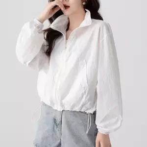 데일리 라이트 크링클 집업 바람막이 점퍼화이트 롭바람막이 루즈핏자켓 캐주얼룩 여친 캠퍼스 경량 봄아우