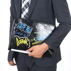 AMCL53 클러치백 그래피티남성백 손가방 남자 가죽백 남자백