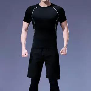 남성 라인 반팔 반바지 운동복 트레이닝 세트남자 상하의