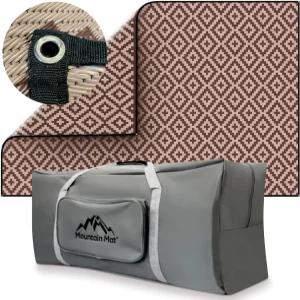 캠핑용 재활용 플라스틱으로 만든 마운틴 매트 프리미엄 RV 파티오 사이즈 8 x 16 두꺼운 5mm 헤비 듀티