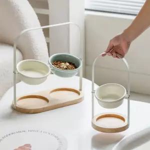 크레용펫 프레임 세라믹 식기고양이 밥그릇 반려동물 강아지 애완견 반려견