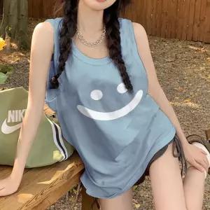 MFNC050156 - 썸머 루즈핏 민소매 순면 나시 티셔츠여성 여자 패션 레이어드 이너