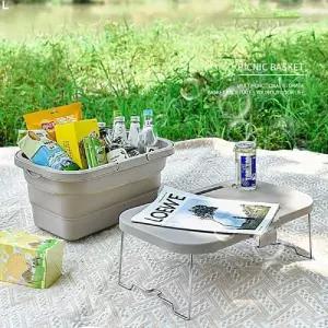 캠핑 피크닉 테이블 수납박스 SLT-KP01정리함 음료함 소품 트렁크바구니 다용도