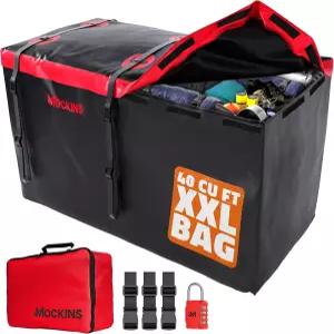 모킨스 40 CuFt XXL 트레일러 히치 카고 캐리어 가방 캐리어용 70 x30 x33 헤비 듀티 비닐 방수 트럭 침대