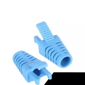 RJ 45 락Lock 부트 6파이 블루 100개하늘색캡 LAN케이커버 LAN케이보호 랜케이 케이 렌선