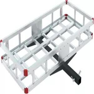 알루미늄 히치 카고 캐리어 49.21인치 x 22.36인치 7.09인치 트레일러 마운트 바구니 500파운드 용량 SUV