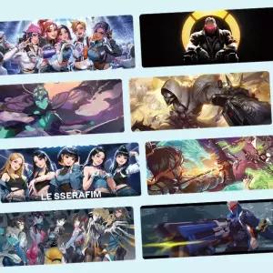 오버워치2 시즌B 게이밍장패드 L 800x300x4mm키보드마우스 데스크매트 부드러운