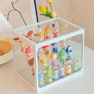 작은 피규어 유리 소품 장식장 보관함 4단 대형 피규어정리함 투명케이스