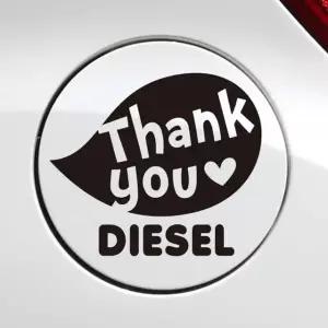 Thank you DIESEL 말풍선 자동차주유구스티커 블랙 자동차장식스티커