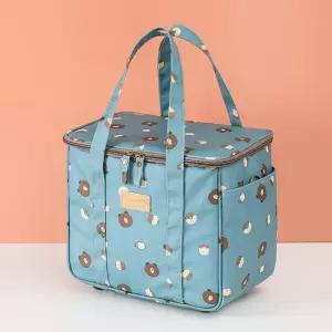 크로스 끈 브라운베어-다크블루 보온 보냉가방 피크닉 캠핑 체험학습 도시락 이유식소풍백 식백 식쿨링 보