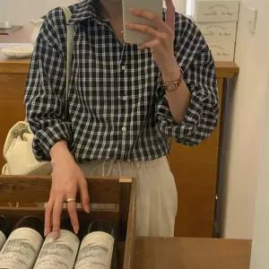 LOTO-16 데일리 체크 셔츠 남방 여성 기본 남방티 줄무늬 캐주얼