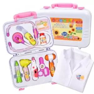 내친구 아리 말하는 병원놀이+긴팔 의사가운 세트 분홍 ar-1806p+9912c 청진기 진찰멘 간호사 역할놀이유아