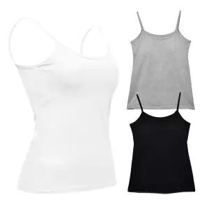 국산 캡내장 여자면스판 끈나시 브라 캐미솔런닝 셔츠 여성티 언더웨어 민소매 레이어드 면나시