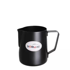 홈아트 테프론스팀피쳐(블랙) 350ml커피도구 바리스타 우유잔 스팀 용잔 주전자 스팀컵 용품