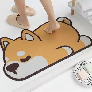 시바견 발매트 러그 주방 욕실 침실 극세사 거실 사계절 여름 북유럽 침대 실용