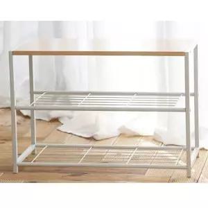 이지 3단 선반 다용도 철제 수납장 조립 화이트리빙용품 정리 신발장 보조 철제장 현관