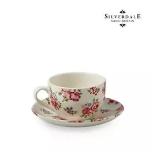 (영국 실버데일) 핑크로즈 커피잔세트혼수주방용품 찻잔 혼수잔 신혼부부 부부잔 손님대접잔 집들이선물 이