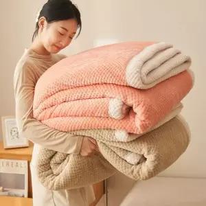 정전기 방지 털 보들보들 담요 대형 두꺼운 여행 보온 극세사 안빠지는 차
