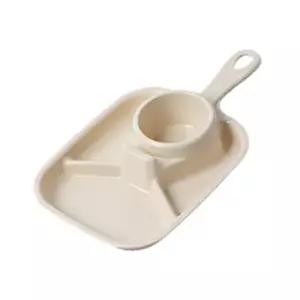 캠핑용 캔꽂이 접시 1인용 사각 손잡이 미니 식판 피크닉 소형 식기 야외