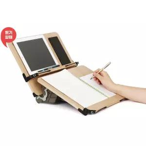 접이식 북스탠드 각도조절 분리형 2단 우드 독서대 사무용 책받침대 고시용