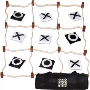 자이언트 틱택 토 야외 게임 및 빈백 던지기 4피트 x 대형 뒷마당 가족 조립 금지 실내 놀이 휴대용 잔디