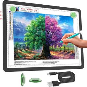 Phylosal 충전식 A3 LED 라이트 패드 다이아몬드 페인팅용 드로잉을 위한 초박형 마그네틱 트레이싱 박스